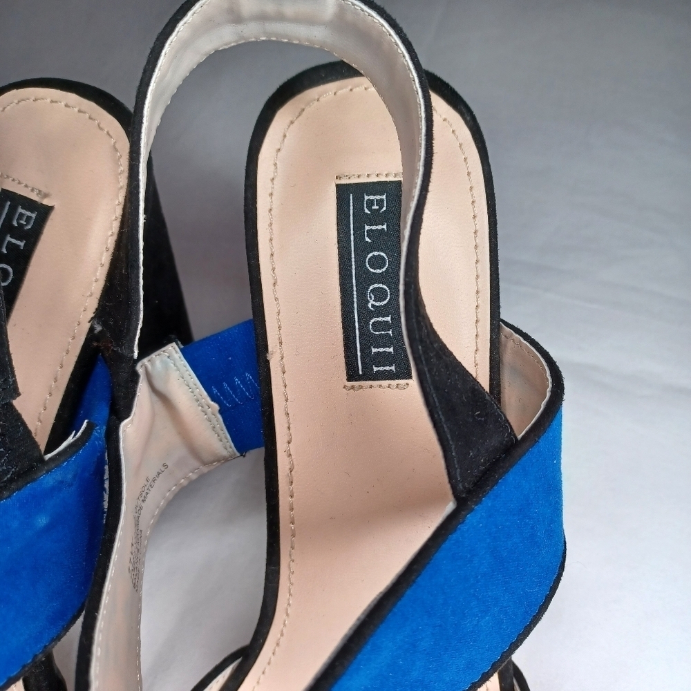 Eloquii Women's Blue and Orange Sandals - Picture 3 of 16